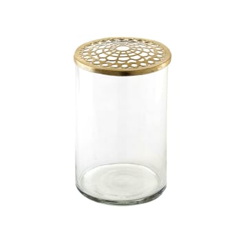 Elva - Vase en verre or