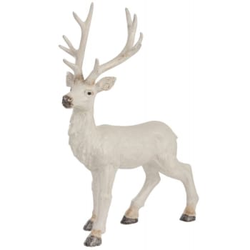 CERF - Ciervo de pie magnesio blanco alt. 104 cm