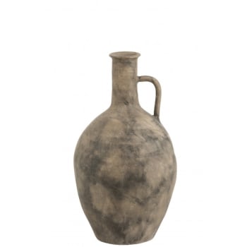 TACHETÉ - Vase anse céramique marron/gris H55cm