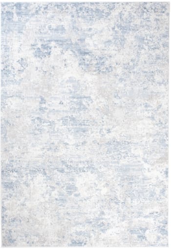 SKY - Alfombra de salón crema gris azul suave 140 x 200 cm
