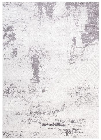 SKY - Alfombra de salón crema gris vintage marroquí suave 200 x 300 cm