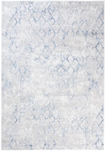 SKY - Alfombra de salón crema azul gris  suave 160 x 220 cm