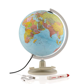 PARLAMONDO - Globe terrestre 30 cm  interactif  textes en français