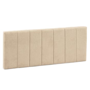 CRETA - Tête de lit tapissée 150x60 cm couleur beige, 8 cm d'épaisseur
