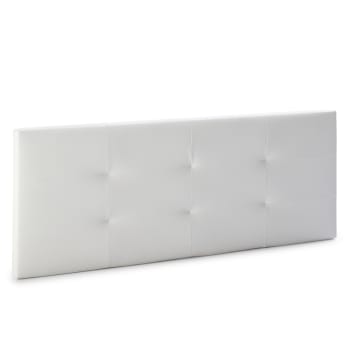 CARLA - Cabecero tapizado 160x60 cm blanco, acolchado con espuma
