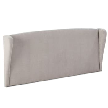 MUNICH - Cabecero tapizado orejero 140x60 cm color gris, para cama de 135 cm