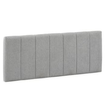 CRETA - Tête de lit tapissée  140x60 cm couleur gris, 8 cm d'épaisseur