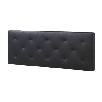 ROMBO - Cabecero tapizado 150x60 cm negro, acolchado con espuma