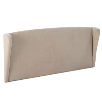 MUNICH - Cabecero tapizado orejero 140x60 cm color beige, para cama de 135 cm
