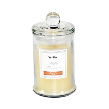 VANILLE - Bougie parfumée dans pot en verre vanille 6x11cm