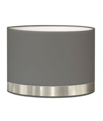 Jonc - Abat-jour lampadaire Jonc gris et aluminium D: 45 x H: 25