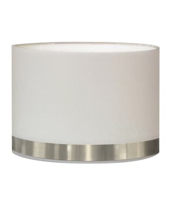 Jonc - Abat-jour pour chevet rond blanc jonc aluminium D: 25 x H: 20