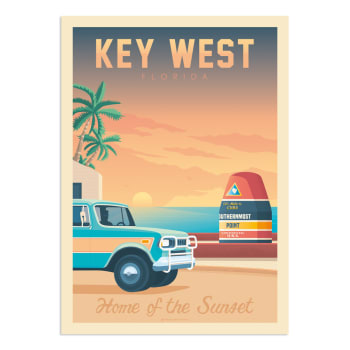 Póster key west southernmost point  50x70 cm