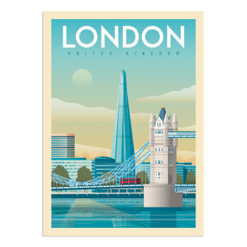 Affiche Londres Tower Bridge  30x40 cm