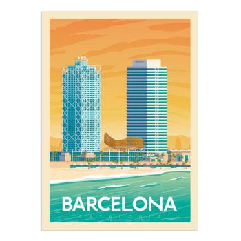 Affiche Barcelone Port Olympic  21x29,7 cm