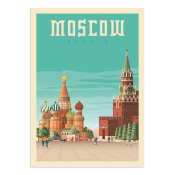 Affiche Moscou  21x29,7 cm