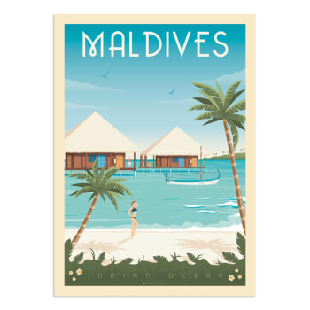 Affiche Maldives  30x40 cm