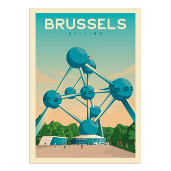 Affiche Bruxelles  21x29,7 cm