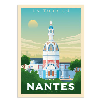 Affiche Nantes Tour Lu  50x70 cm