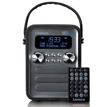 Lenco PDR-051BKSI  - Tragbares DAB+ FM-Radio mit Bluetooth und