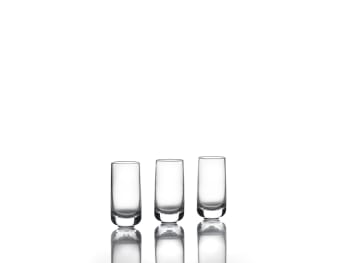 Rocks - Verre à liqueur en verre transparent - Lot de 3