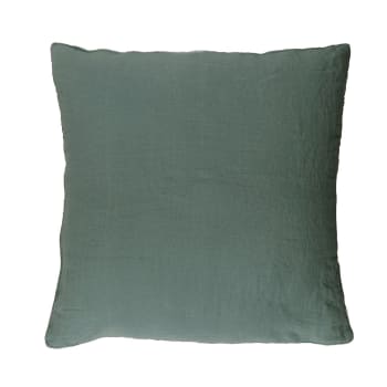 Syracuse agate - Taie d'oreiller lavé pur lin vert 65x65