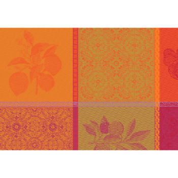 Mille tutti frutti sangria - Set enduit imperméable pur coton multicolore 40X50