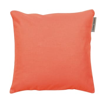 Confettis corail - Housse de coussin  pur coton orange 50x50
