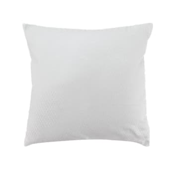 Vibrato blanc - Taie d'oreiller  satin de coton blanc 40x40