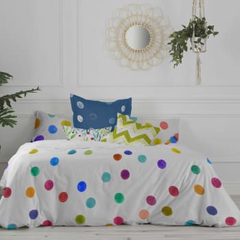 Confetti - Funda nórdica 100% algodón multicolor 240x220 cm (cama 150/160)
