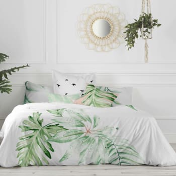 Funda nordica 100 algodon multicolor 140x200 cm cama 80 Herbal Maisons du Monde
