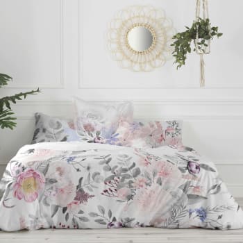 Delicate bouquet - Funda nórdica 100% algodón multicolor 240x220 cm (cama 150/160)
