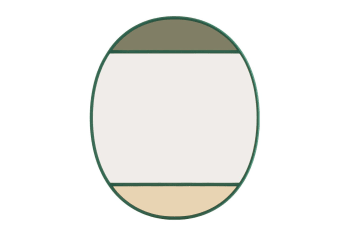 VITRAIL - Miroir vitrail ovale vert 60x50cm
