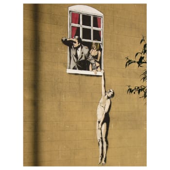 Tableau impression sur toile amoureux, Banksy 60x80cm