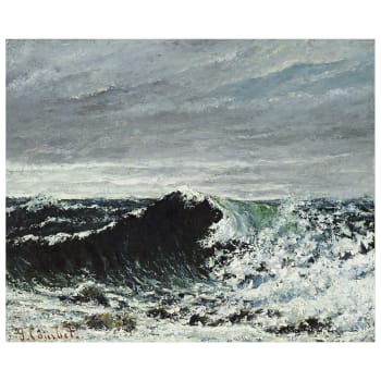 Tableau impression sur toile la vague Gustave Courbet 50x60cm