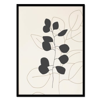 Tableau pour salle de bain Rose silhouette minimaliste - TenStickers