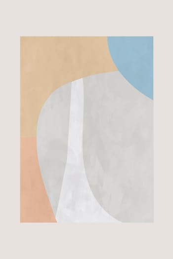Tableau light beige contempory imprimé sur toile 30x45cm