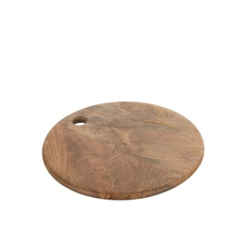 MANGUIER - Planche a découper ronde bois de manguier D30cm