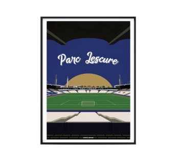RUGBY - Affiche Rugby - Stade Parc Lescure 30 x 40 cm