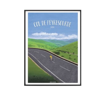 CYCLISME - Affiche Cyclisme - Col de Peyresourde 40 x 60 cm