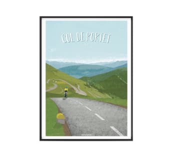 CYCLISME - Affiche Cyclisme - Col du Portet 40 x 60 cm