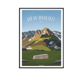 CYCLISME - Affiche Cyclisme - Affiche col du Tourmalet 40 x 60 cm