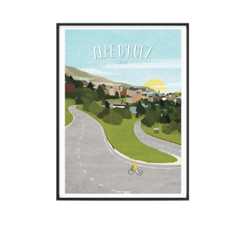 CYCLISME - Affiche Cyclisme - Affiche Alpes d'Huez 30 x 40 cm