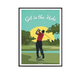 GOLF - Affiche Golf - Golf In The Hole 30 x 40 cm
