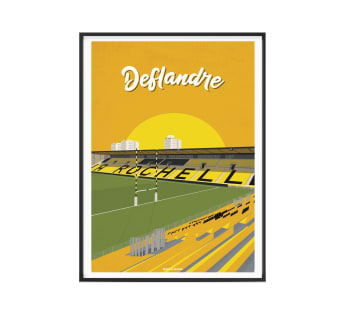 RUGBY - Affiche Rugby - Stade Marcel Deflandre 30 x 40 cm