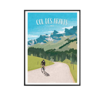 CYCLISME - Affiche Cyclisme - Col des Aravis 40 x 60 cm