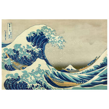 Stampa su tela - La Grande Onda Di Kanagawa - K. Hokusai cm. 80x120