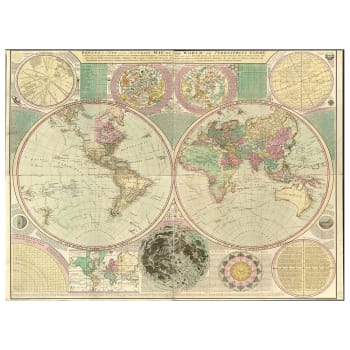 Tableau cartographie ancienne carte No.59 80x100cm