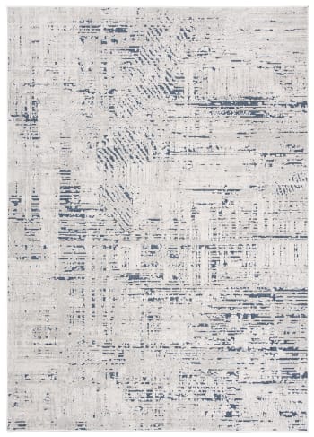 LOTUS - Tappeto da soggiorno blu crema efetto 3d morbido 160 x 220 cm