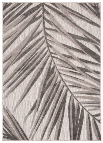 PATIO - Tappeto interni esterni 3d beige gris nero foglie 120x170cm